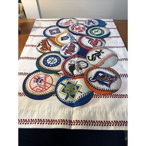 Vtg Set Of 2 1993 MLB Major League Baseball Double Sided Standard Pillow Case